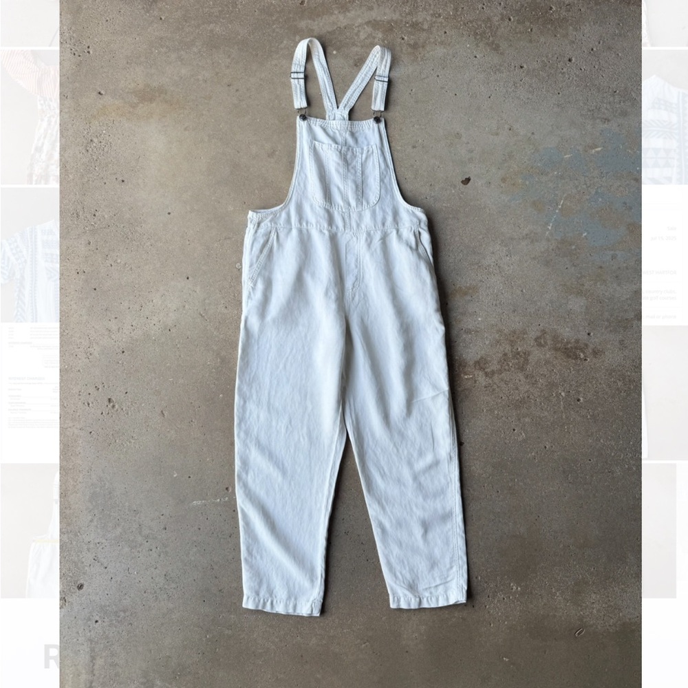 Aerie White Overalls | M